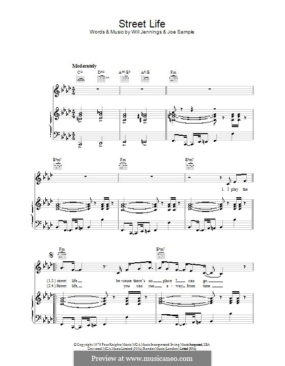 Street Life (The Crusaders) by J. Sample - sheet music on MusicaNeo