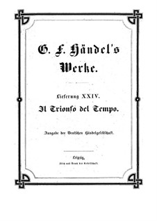 Il trionfo del Tempo e della Verità, HWV 46b: Full score by Georg Friedrich Händel