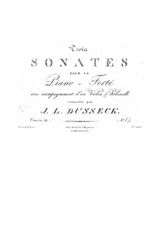 Three Sonatas for Piano Trio, Op.29: Three Sonatas for Piano Trio by Jan Ladislav Dussek