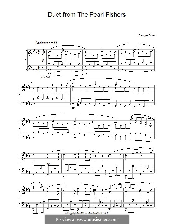 Del tempio al limitar: For piano by Georges Bizet