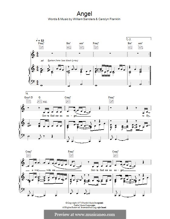 Angel (Aretha Franklin) by C. Franklin, W. Sanders on MusicaNeo