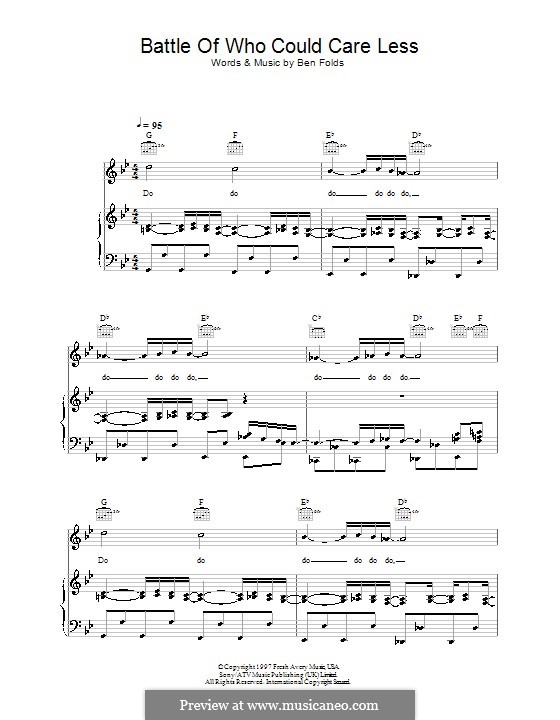 ben folds army sheet music