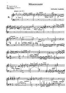 Ricercare: Ricercare by Giovanni Gabrieli