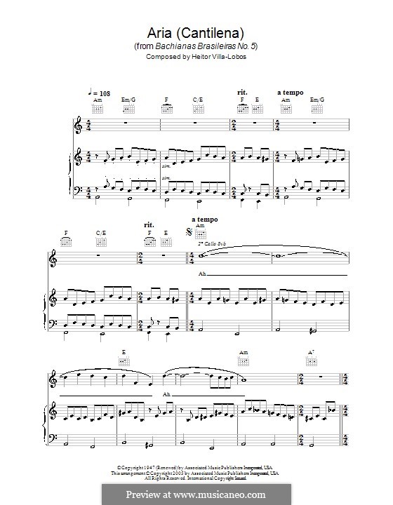 bachianas brasileiras 5 partitura