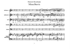 Missa Brevis, BuxWV 114: Full score by Dietrich Buxtehude