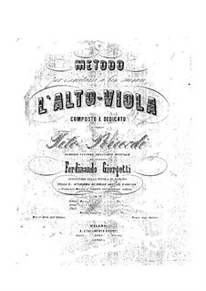 Metodo per esercitarsi a ben suonare, Op.34: Metodo per esercitarsi a ben suonare by Ferdinando Giorgetti