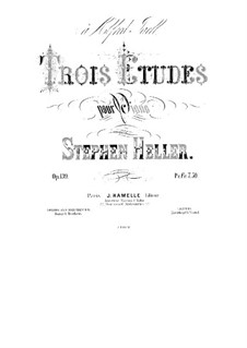 Three Etudes, Op.139: Three Etudes by Stephen Heller