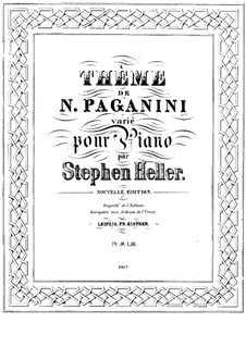 Variations on Paganini's Theme, Op.1: For piano by Stephen Heller