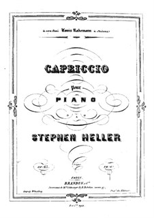 Capriccio, Op.63: Capriccio by Stephen Heller