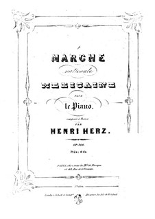 Mexican National March, Op.166: For piano by Henri Herz