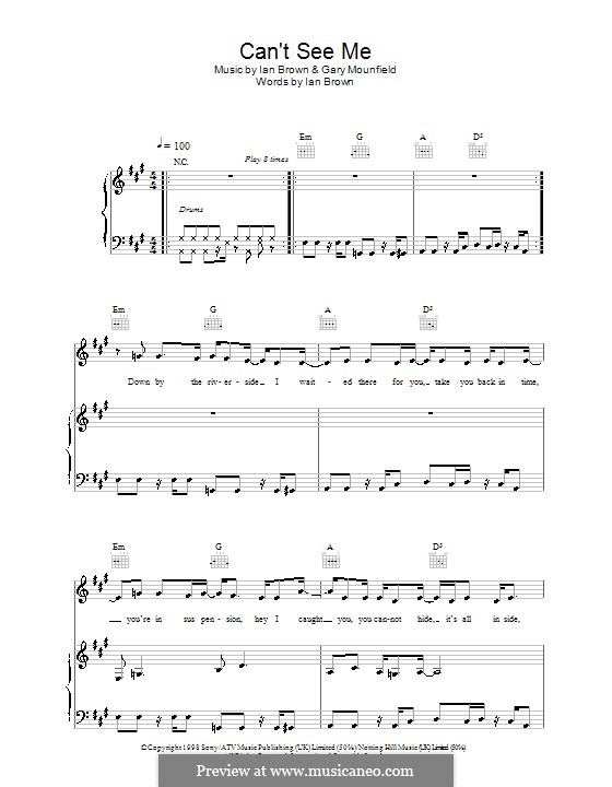 Can't See Me: For voice and piano (or guitar) by Gary Mounfield