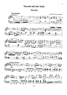 Thousand and One Nights, Op.346: For piano by Johann Strauss (Sohn)