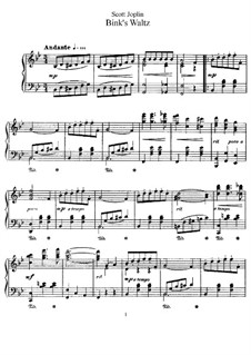 Binks' Waltz: For piano by Scott Joplin