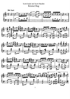 Kismet Rag: For piano by Scott Joplin