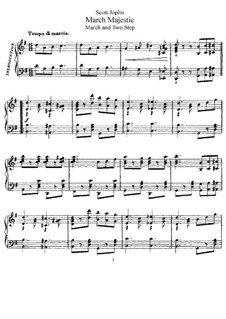 March Majestic: For piano by Scott Joplin