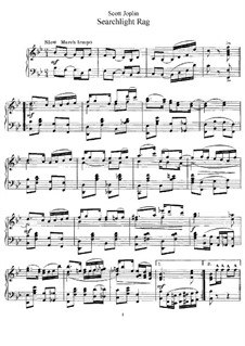 Searchlight Rag: For piano by Scott Joplin