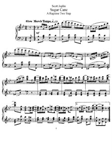 Sugar Cane: For piano by Scott Joplin