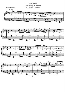 The Easy Winners: For piano by Scott Joplin