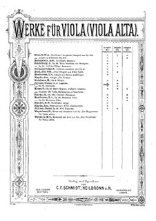 Legend for Violin and Piano, Op.8: Legend for Violin and Piano by Oscar Jüttner