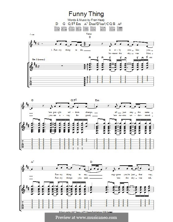 Funny Thing (Travis) by F. Healy sheet music on MusicaNeo