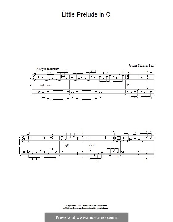 Twelve Little Preludes: Prelude No.2 in C Minor by Johann Sebastian Bach