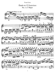 Études d'exécution transcendante, S.136: For piano by Franz Liszt