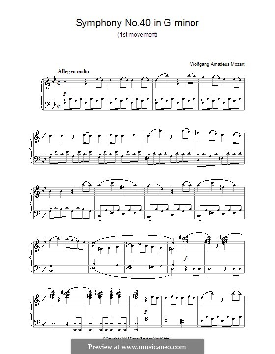 Movement I: Fragment, for piano by Wolfgang Amadeus Mozart