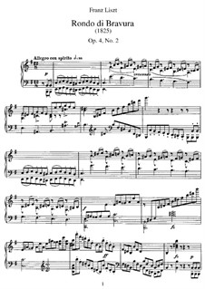 Rondo di bravura, S.152: For piano by Franz Liszt