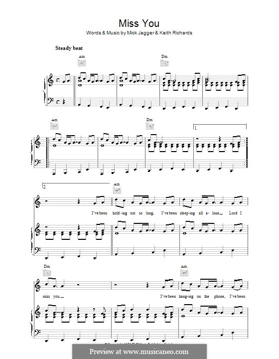 Miss You (The Rolling Stones) by K. Richards, M. Jagger on MusicaNeo