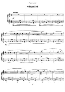 Lullaby, S.198: For piano by Franz Liszt