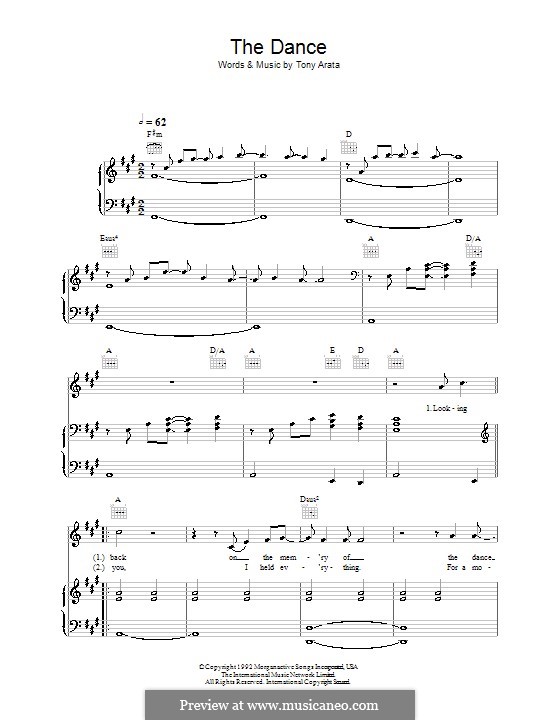 the dance by t arata sheet music on musicaneo garth brooks the dance piano sheet music
