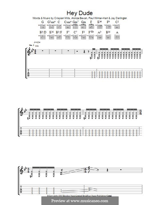 Hey Dude (Kula Shaker) by Bevan, Mills, Darlington, P