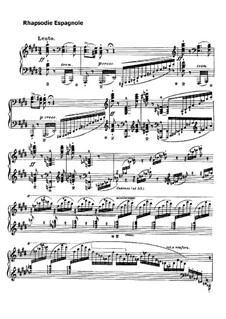 Rhapsodie Espagnole, S.254: For piano by Franz Liszt