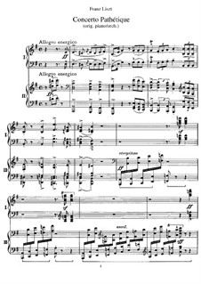 Concerto pathétique, S.258: For two pianos four hands by Franz Liszt