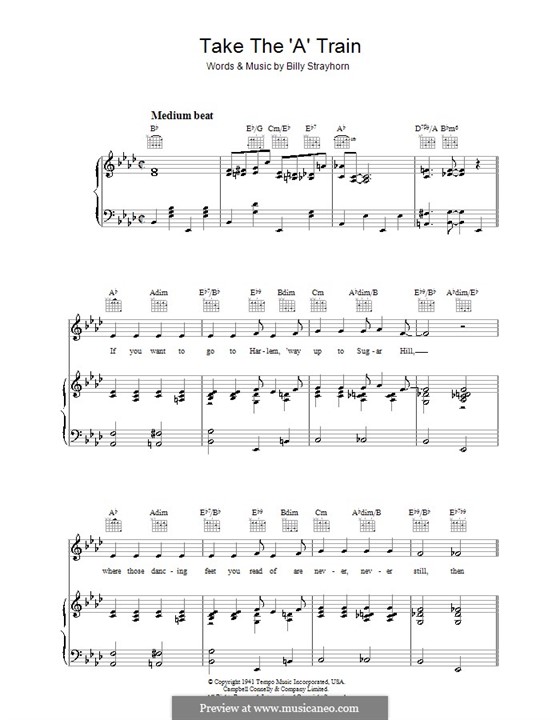 Take the 'A' Train (Duke Ellington) by B. Strayhorn on MusicaNeo