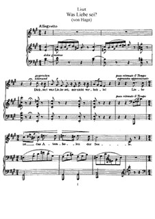 Was Liebe sei, S.288: Version I by Franz Liszt