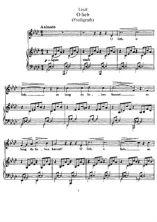 O lieb so lang du lieben kannst, S.298: Klavierauszug mit Singstimmen by Franz Liszt