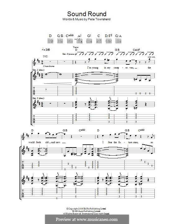 Sound Round (The Who): For guitar with tab by Peter Townshend