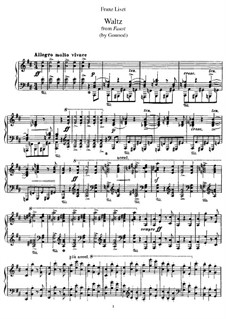 Transcription on Waltz from 'Faust' by Gounod, S.407: For piano by Franz Liszt