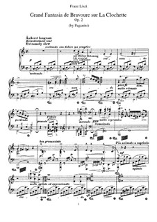 Grand Fantasia de Bravoure sur La Clochette, Op.2: For piano, S.420 by Niccolò Paganini