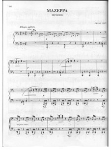 Symphonic Poem No.6 'Mazeppa', for Piano Four Hands, S.594: Symphonic Poem No.6 'Mazeppa', for Piano Four Hands by Franz Liszt