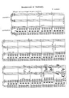 Complete Symphony: Version for voices and two pianos four hands, S.657 by Ludwig van Beethoven