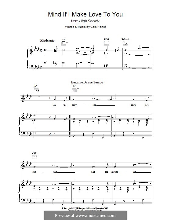 Mind if I Make Love to You?: For voice and piano (or guitar) by Cole Porter