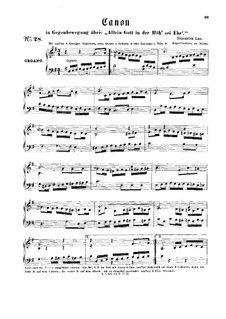 Canon on 'Allein Gott in der Höh' sei Ehr': Canon on 'Allein Gott in der Höh' sei Ehr' by Friedrich Lux