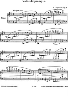 Valse-Impromptu No.1, Op.23: Valse-Impromptu No.1 by Sergei Lyapunov