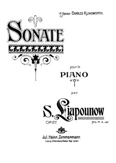 Piano Sonata in F Minor, Op.27: For a single performer by Sergei Lyapunov