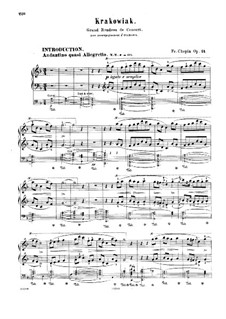 Rondo à la Krakowiak, Op.14: For piano by Frédéric Chopin
