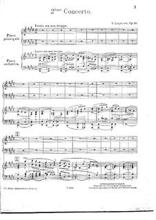 Piano Concerto No.2, Op.38: For two pianos by Sergei Lyapunov