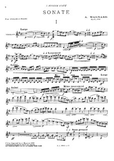 Sonata for Violin and Piano, Op.13: Sonata for Violin and Piano by Albéric Magnard