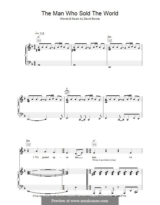 The Man Who Sold The World Nirvana By D Bowie Sheet Music On Musicaneo The Man Who Sold The World Nirvana By D Bowie Sheet Music On Musicaneo